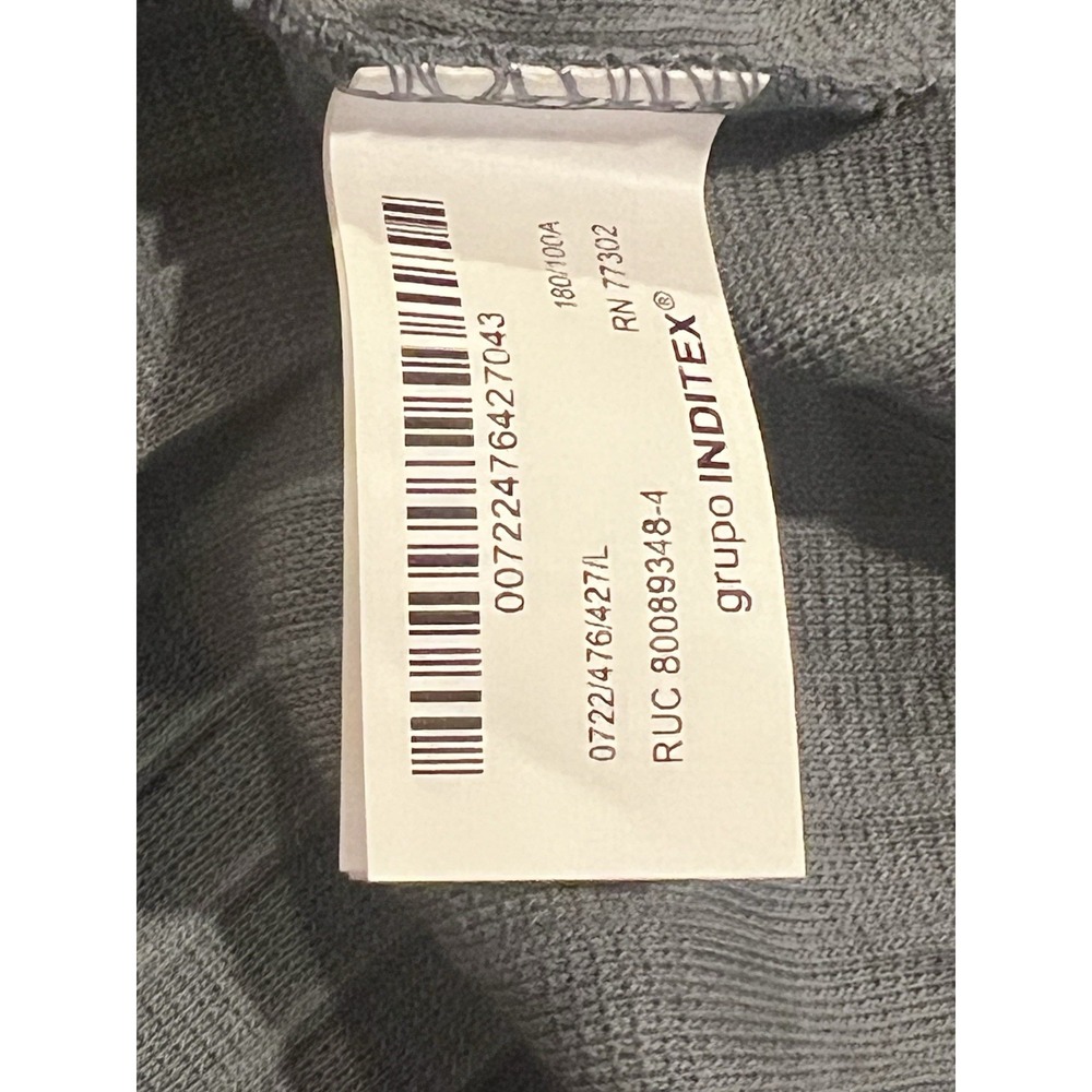 Zara Men's Polo Shirt Gray Large NWT Msrp $49.90 Casual‎ Business Golf - Picture 8 of 9